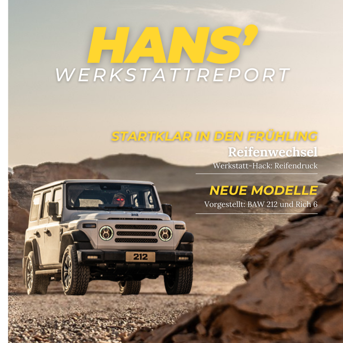 Offroad und dennoch straßentauglich. Der BAW 212 im Gelände.